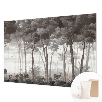 Fototapeta s tiskom z motivom gozde v naravnih tonih