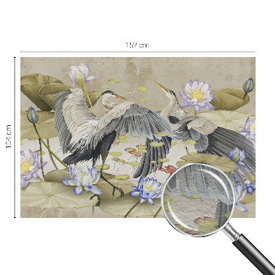 Flis fototapeta s motivom ptic in lilij