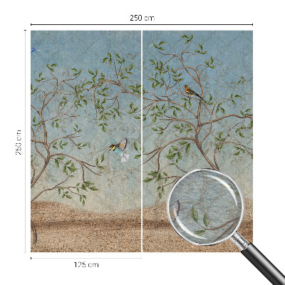 Fototapeta za steno z motivom ptic na drevesih