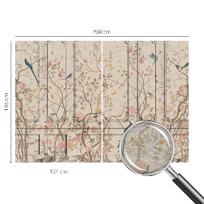 Visokokakovostna fototapeta Ptice in rože