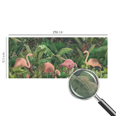 Fototapeta za dnevno sobo z motivom rožnatih flamingov