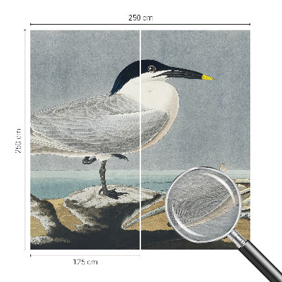 Fototapeta za spalnico z motivom ptic v elegantnem slogu