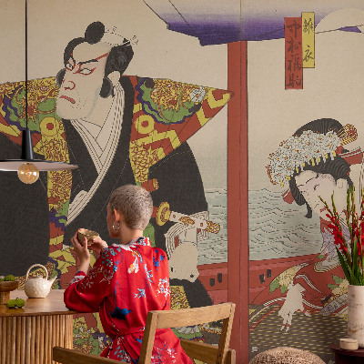 Moderna fototapeta z motivom japonskega gledališča