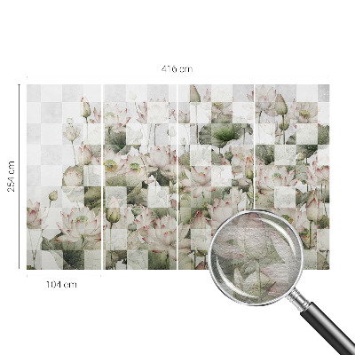 Stenska dekoracija fototapeta Vzorci lotosa