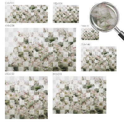 Stenska dekoracija fototapeta Vzorci lotosa