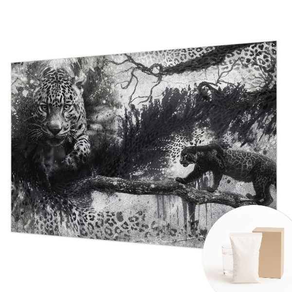 Fototapeta z abstraktnim vzorcem leopardjih motivov