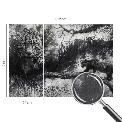Fototapeta z abstraktnim vzorcem leopardjih motivov