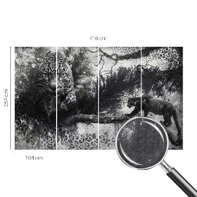 Fototapeta z abstraktnim vzorcem leopardjih motivov
