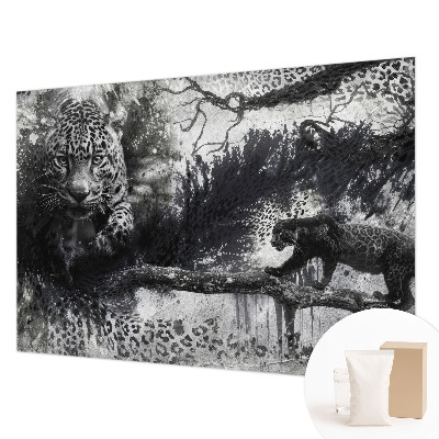 Fototapeta z abstraktnim vzorcem leopardjih motivov