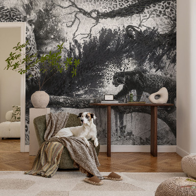 Fototapeta z abstraktnim vzorcem leopardjih motivov