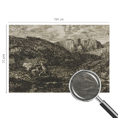 Netkana fototapeta z motivom gorskega potovanja
