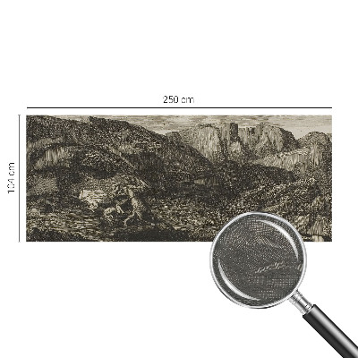 Netkana fototapeta z motivom gorskega potovanja