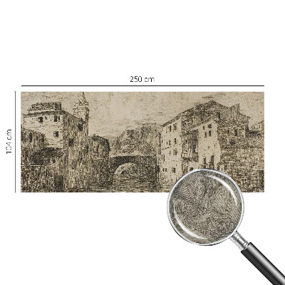 Stenska fototapeta flis z motivom mestne panorame