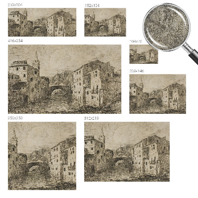 Stenska fototapeta flis z motivom mestne panorame