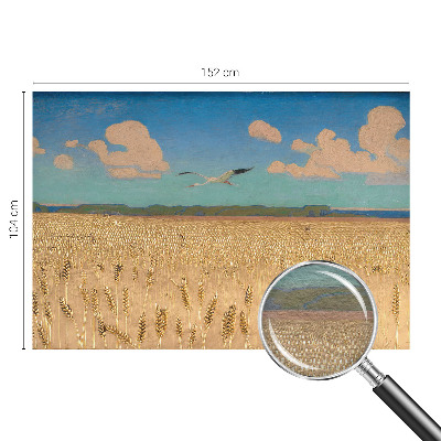 Fototapeta za dnevno sobo z motivom pšeničnega polja