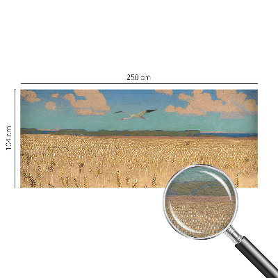 Fototapeta za dnevno sobo z motivom pšeničnega polja