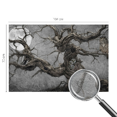Flis fototapeta za otroško sobo z motivom skrivnostne sove