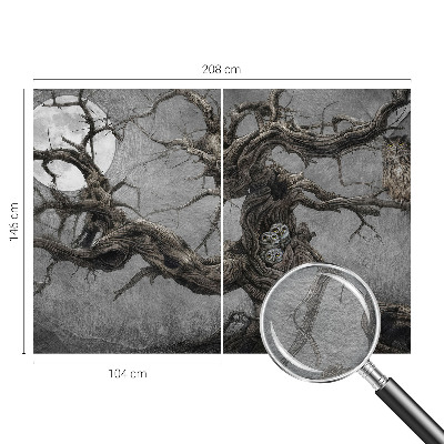 Flis fototapeta za otroško sobo z motivom skrivnostne sove