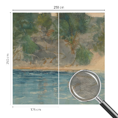 Fototapeta za spalnico s tropskim obalnim motivom