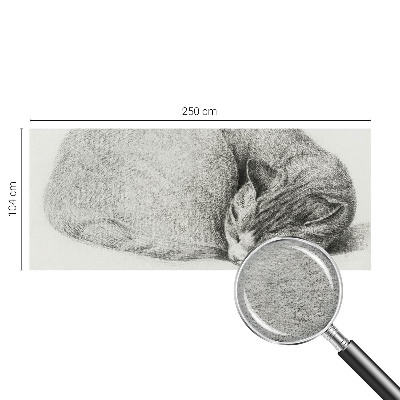 Dekorativna fototapeta z motivom zvite mačke
