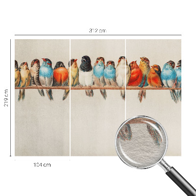 Stenska dekoracija fototapeta Ptice na veji