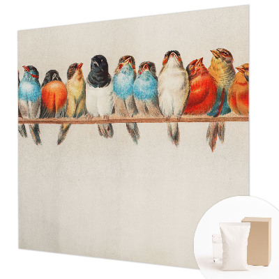 Stenska dekoracija fototapeta Ptice na veji