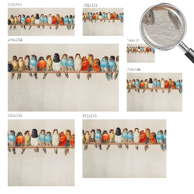 Stenska dekoracija fototapeta Ptice na veji