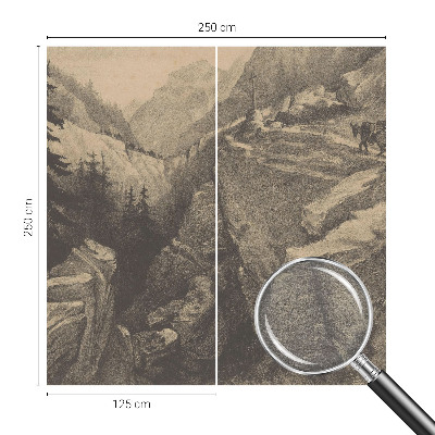 Fototapeta za dnevno sobo s prikazom slikovitih gora