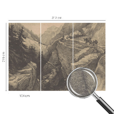 Fototapeta za dnevno sobo Slikovite gore