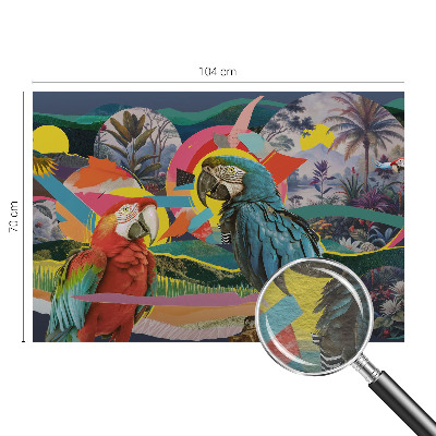 Fototapeta za spalnico z motivom eksotičnih ptic