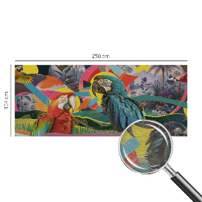 Fototapeta za spalnico z motivom eksotičnih ptic