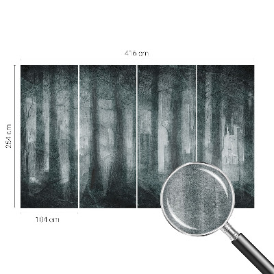 Flis fototapeta za otroško sobo Skrivnostni gozd