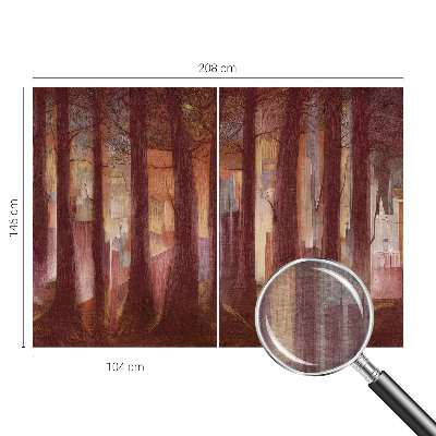 Stenska dekoracija fototapeta Skrivnostna pokrajina