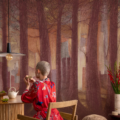 Stenska dekoracija fototapeta Skrivnostna pokrajina