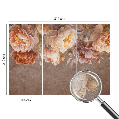 Tiskana fototapeta flis z vzorcem cvetlične elegance