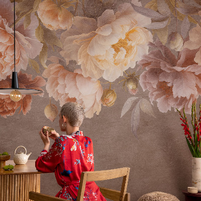 Tiskana fototapeta flis z vzorcem cvetlične elegance