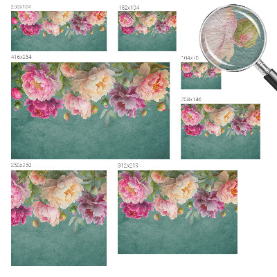 Fototapeta za spalnico z nežnim cvetličnim motivom