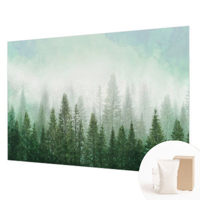 Netkana fototapeta Volk v gozdu