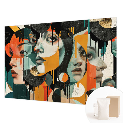 Flis fototapeta za otroško sobo Barviti obrazi