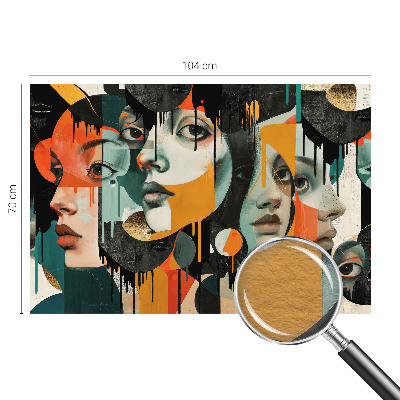 Flis fototapeta za otroško sobo Barviti obrazi