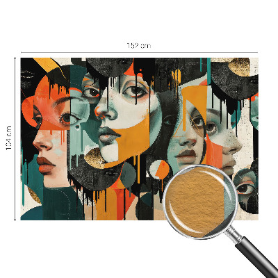 Flis fototapeta za otroško sobo Barviti obrazi