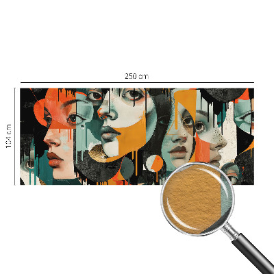 Flis fototapeta za otroško sobo Barviti obrazi