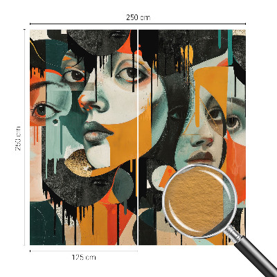 Flis fototapeta za otroško sobo Barviti obrazi