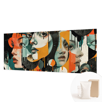 Flis fototapeta za otroško sobo Barviti obrazi