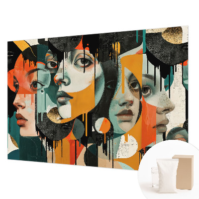 Flis fototapeta za otroško sobo Barviti obrazi