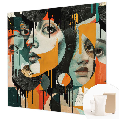 Flis fototapeta za otroško sobo Barviti obrazi