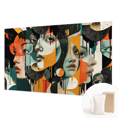 Flis fototapeta za otroško sobo Barviti obrazi