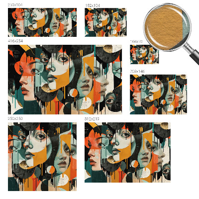 Flis fototapeta za otroško sobo Barviti obrazi