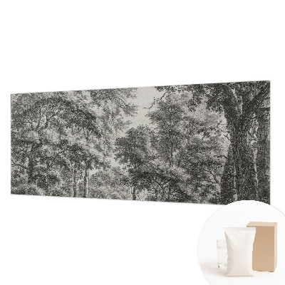 Stenska dekoracija fototapeta z motivom gozdne pokrajine
