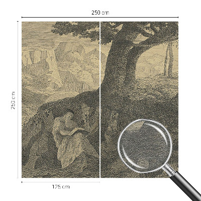 Dekorativna fototapeta z motivom branja znaka